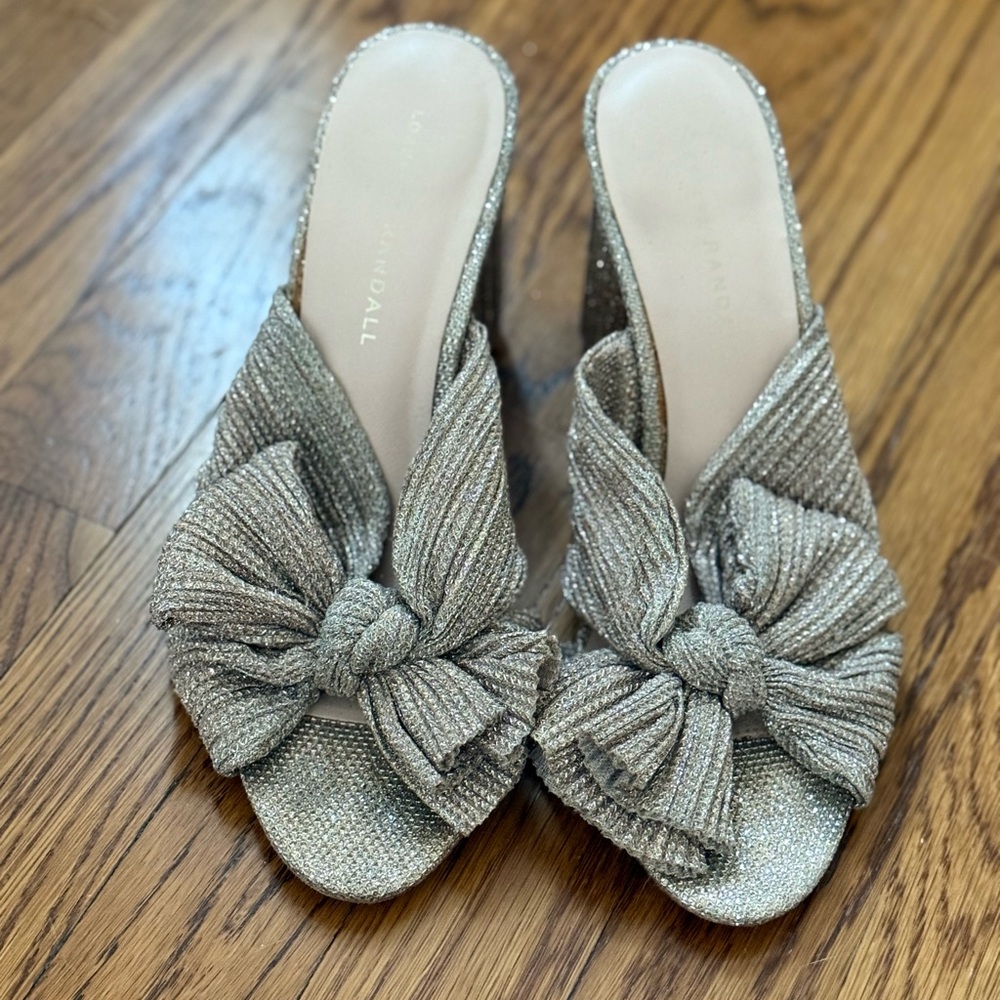 LOEFFLER RANDALL Women's Emilia Pleated Knot Slides